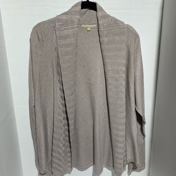 Joan Vass Studio Oatmeal Cardigan Size Medium - Picture 1 of 7